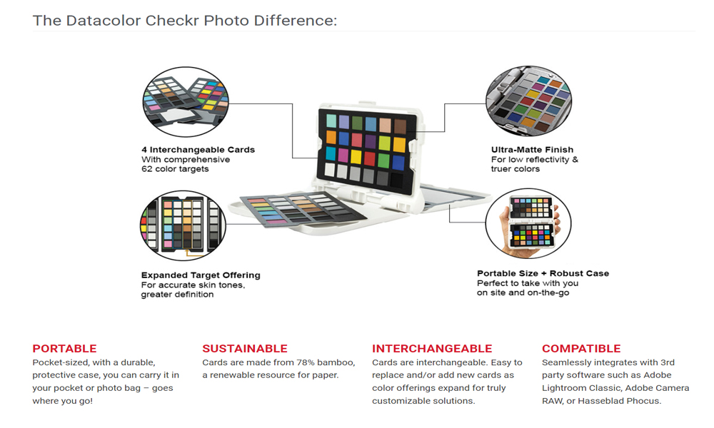 Datacolor Spyder Checkr Photo Color Chart and Calibration Tool Cards ...