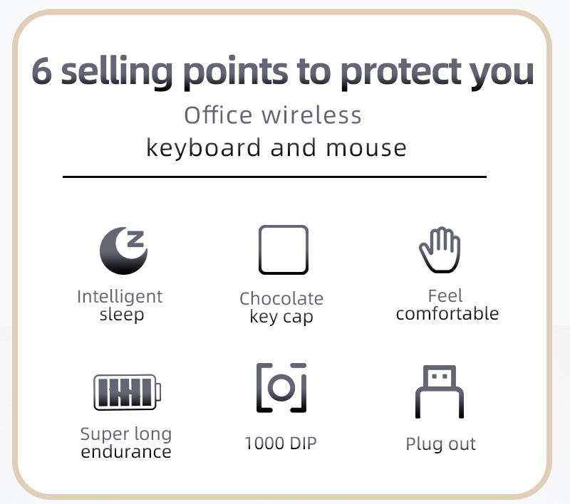 Zeus GK600 104-key Ultra-thin Quiet 2.4GHz Wireless Keyboard and Mouse ...