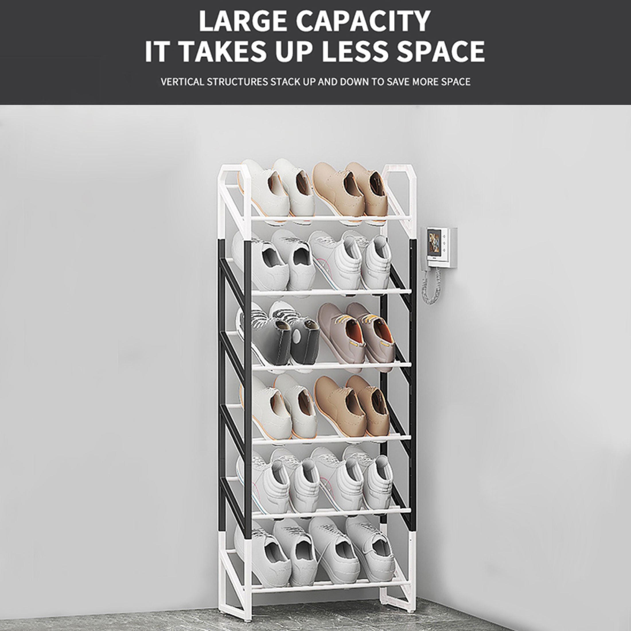 5 Layer shoe rack shoe racks heavy duty Colored Stainless Steel ...