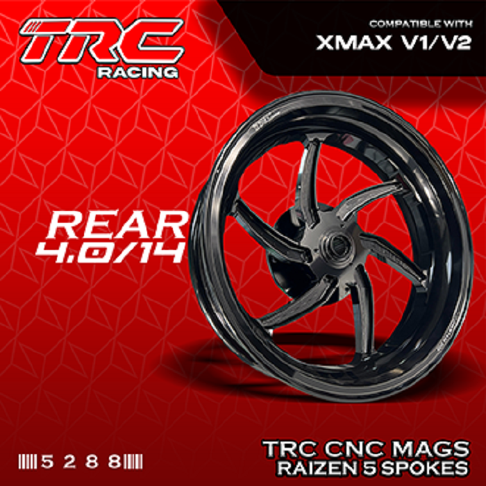 TRC XMAX 300 V1/V2 CNC RAIZEN 6 SPOKES MAG WHEELS (3.5*15 F x 4.0*14 R ...