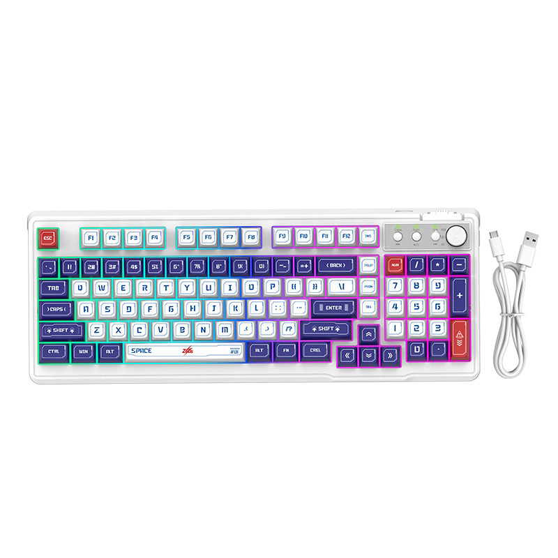 Zeus K-99 98-Key Wired Gaming Keyboard Mecha Gundam Style Mechanical ...