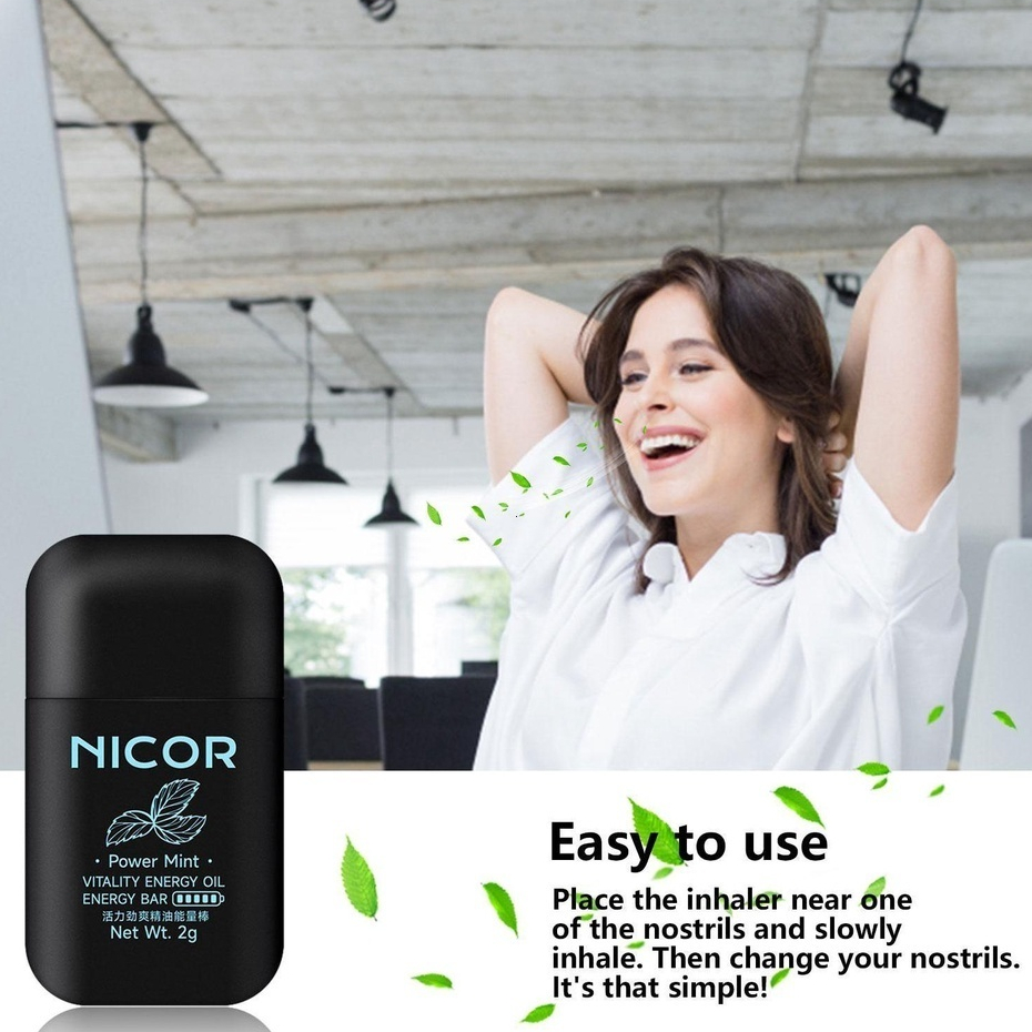 NICOR Cleansing Nasal Herbal Box Essential Double Hole Energy Bar ...