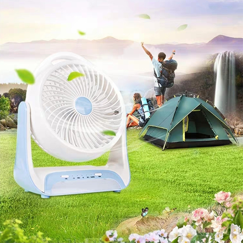 3 IN 1 Rechargeable Fan 6'' AC/DC Portable Electric Fan With Led Light ...