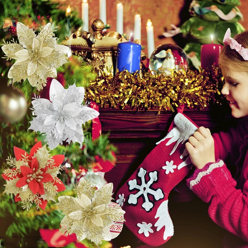 OmniMart Christmas Flower Artificial Flowers Merry Christmas ...