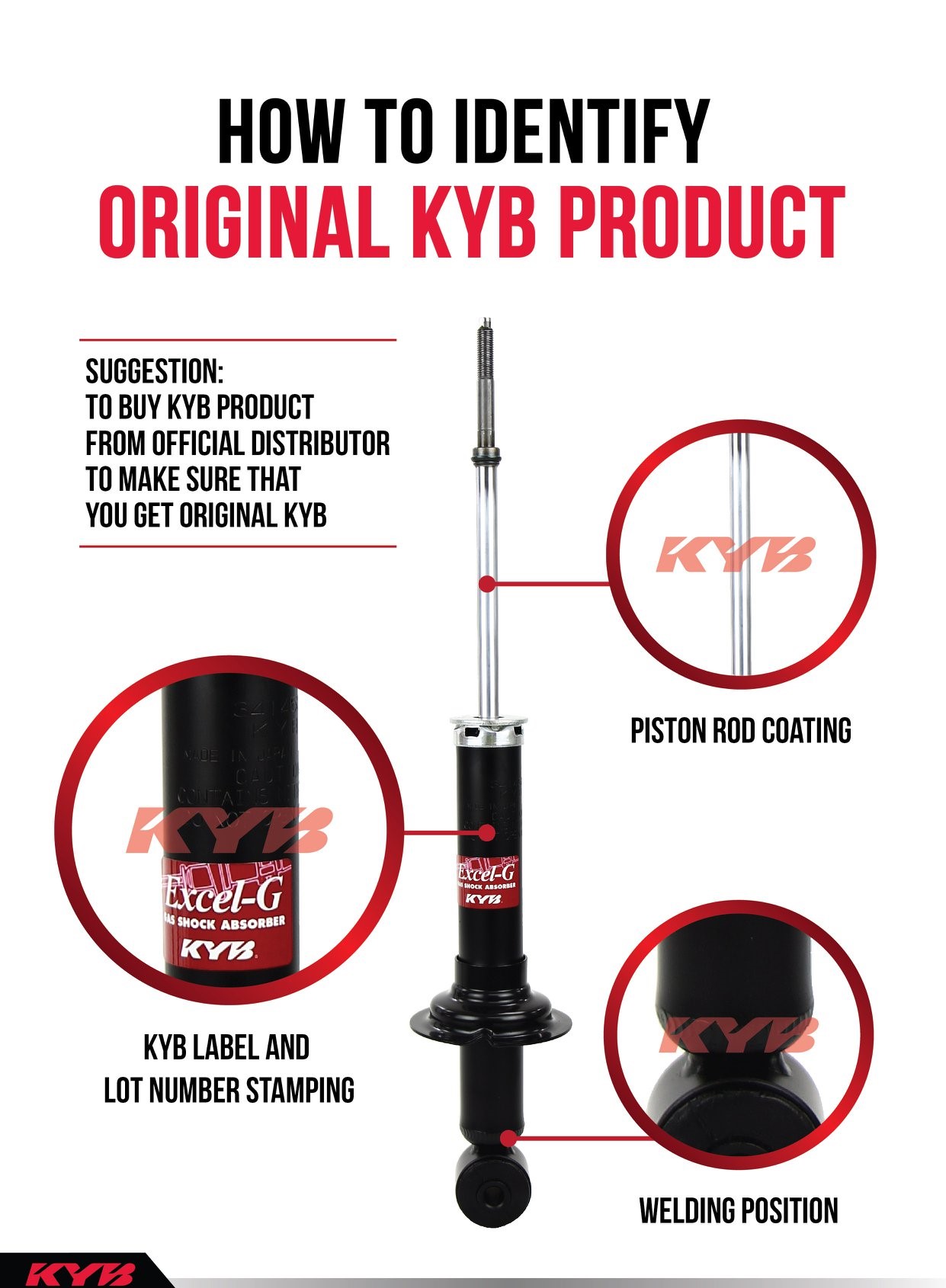 KYB KAYABA (2pcs) Excel-G Shock Absorber for Toyota RAV4 2012-2018 ...