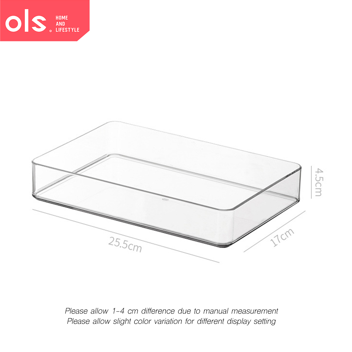 OLS Transparent Storage Box Cosmetic Partition Acrylic Compartment ...