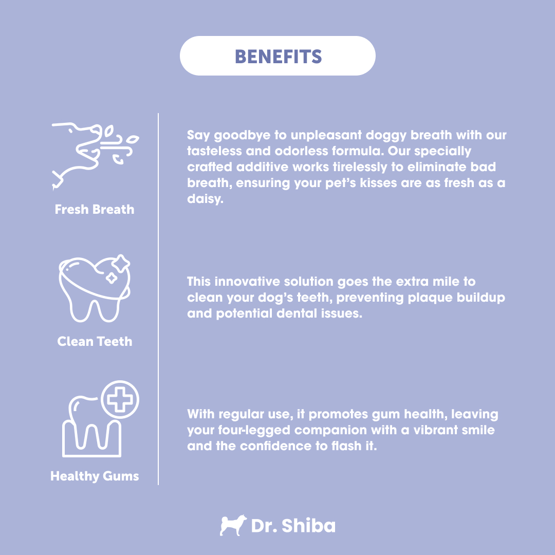 Dr Shiba Breezy Breath Dog Dental Care for Dogs Suitable for All Dogs