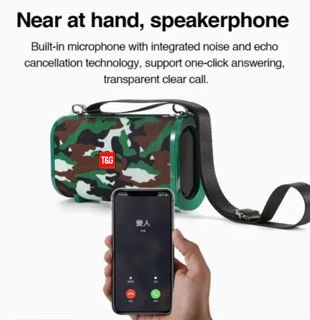 T&G TG-123 Portable HiFi Wireless Stereo Bluetooth Speaker with ...