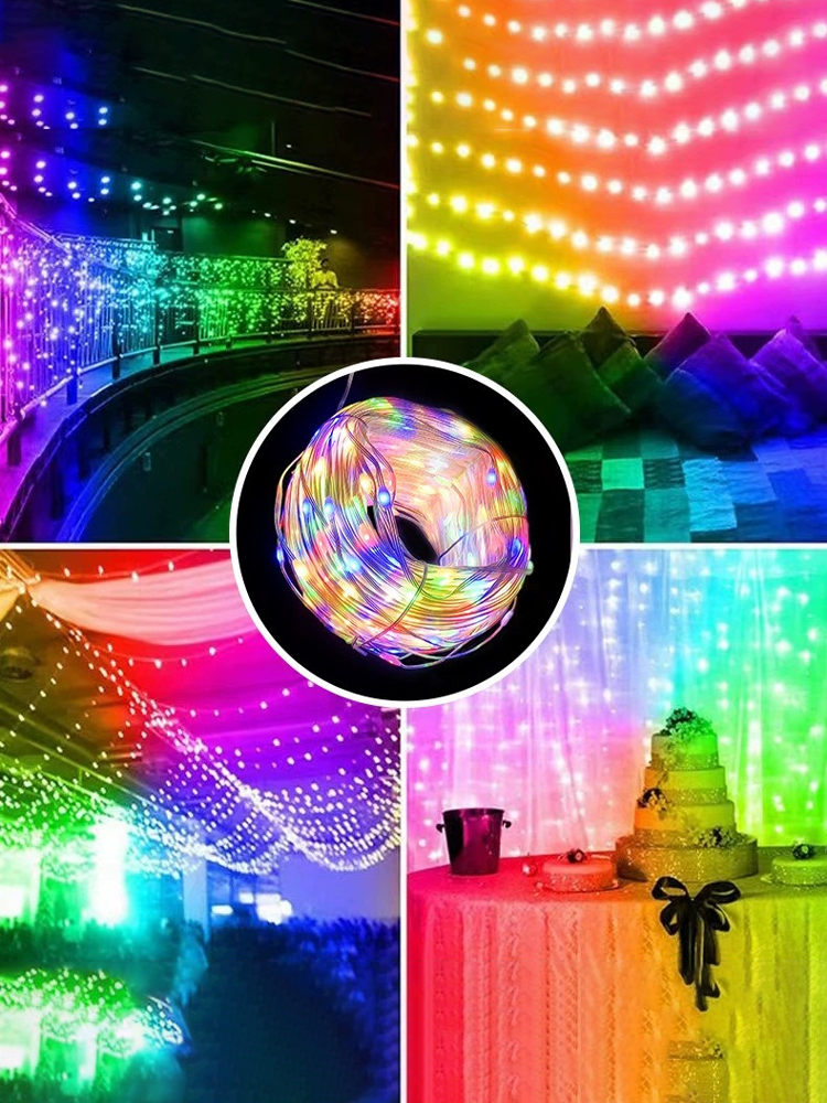ICON String Lights Terrace Outdoor Decorative String Light Solar Water ...
