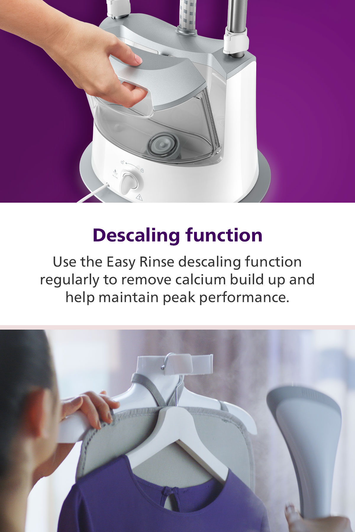 Philips PHILIPS Garment Iron Stand Steamer [GC487/89] Adjustable Double