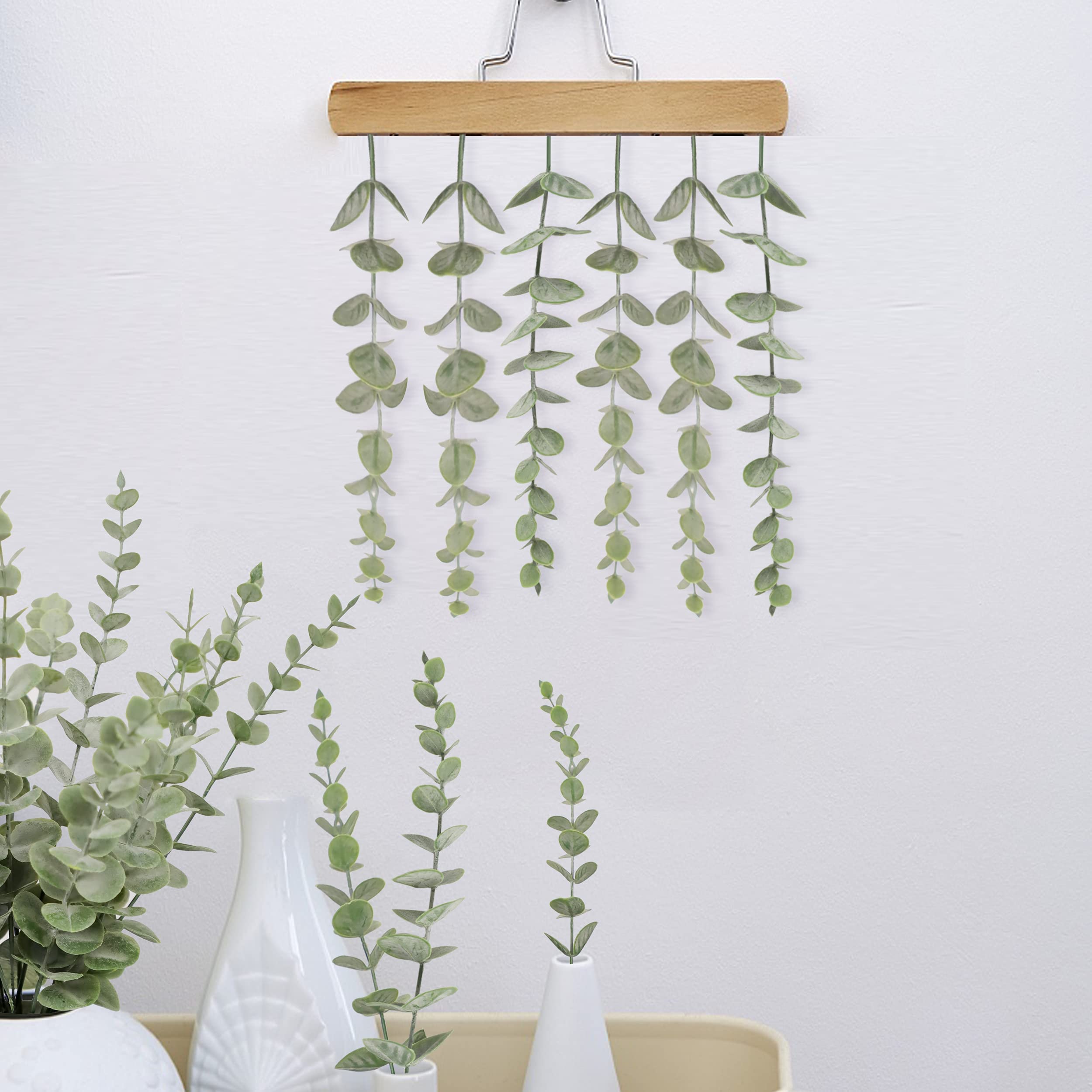 1Pcs Eucalyptus Leaf Flower Artificial Leaf Fake bouquet Home Party ...