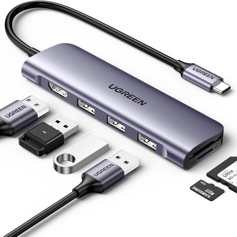 UGREEN 6-in-1 USB C Multifunctional Hub with 3-Port USB 3.0, 4K UHD ...
