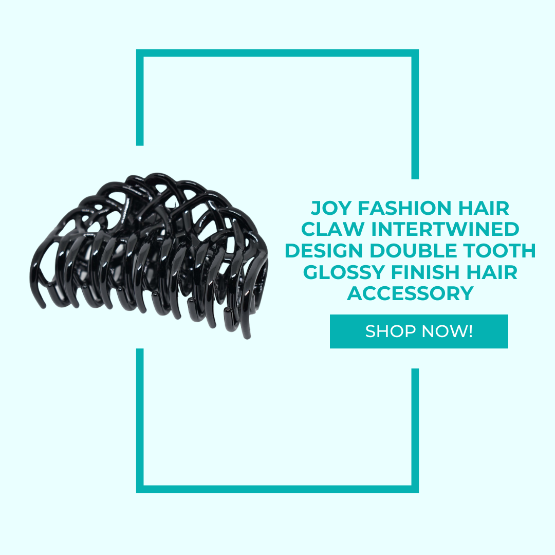 Joy Fashion Hair Claw Intertwined Design Double Tooth Glossy Finish ...