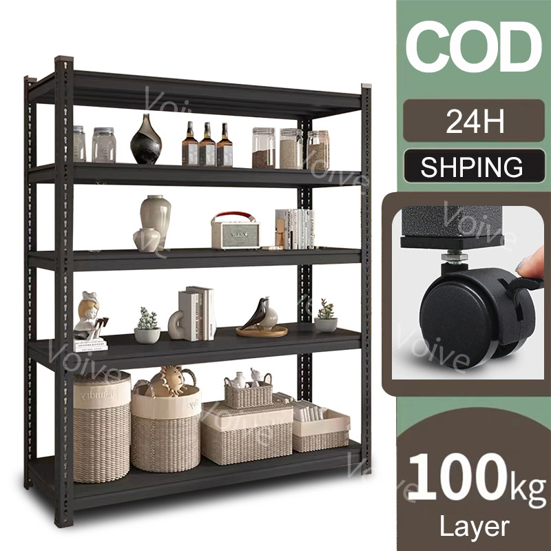 【Buy 1 get 1 gift】Steel Rack 3/5 layers Metal rack Boltless Metal Shelf ...