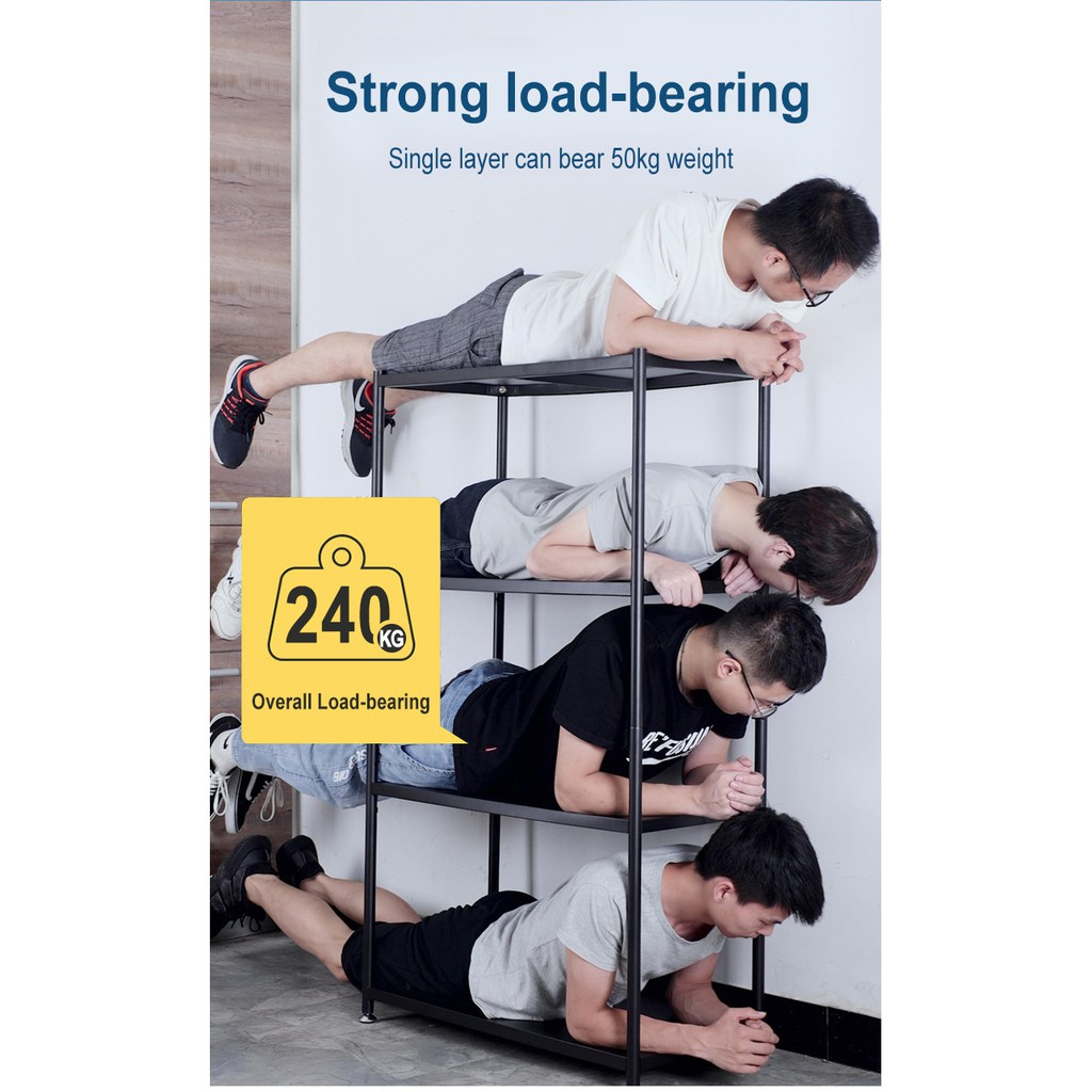 Metal rack organizer layer Adjustable Steel Rack Shelves Heavy Duty ...