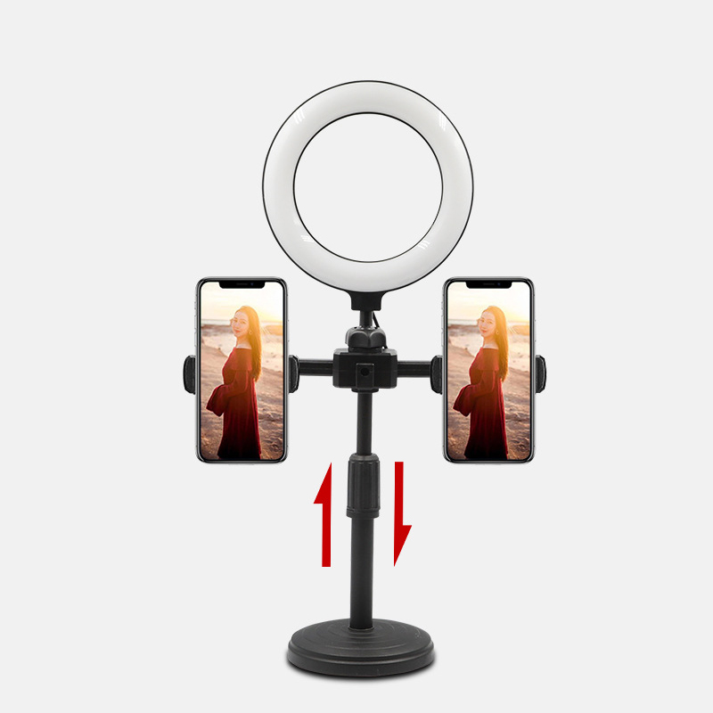 6-inch Ring Fill Light Desktop Stand Ring Light Multi-Position Desktop ...
