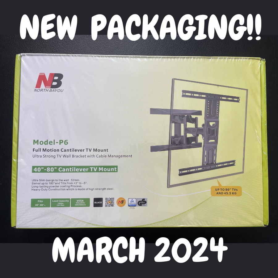 NORTH BAYOU NB P6 E200 Deluxe TV Wall Mount for 40"-80" TVs 45.5kg ...