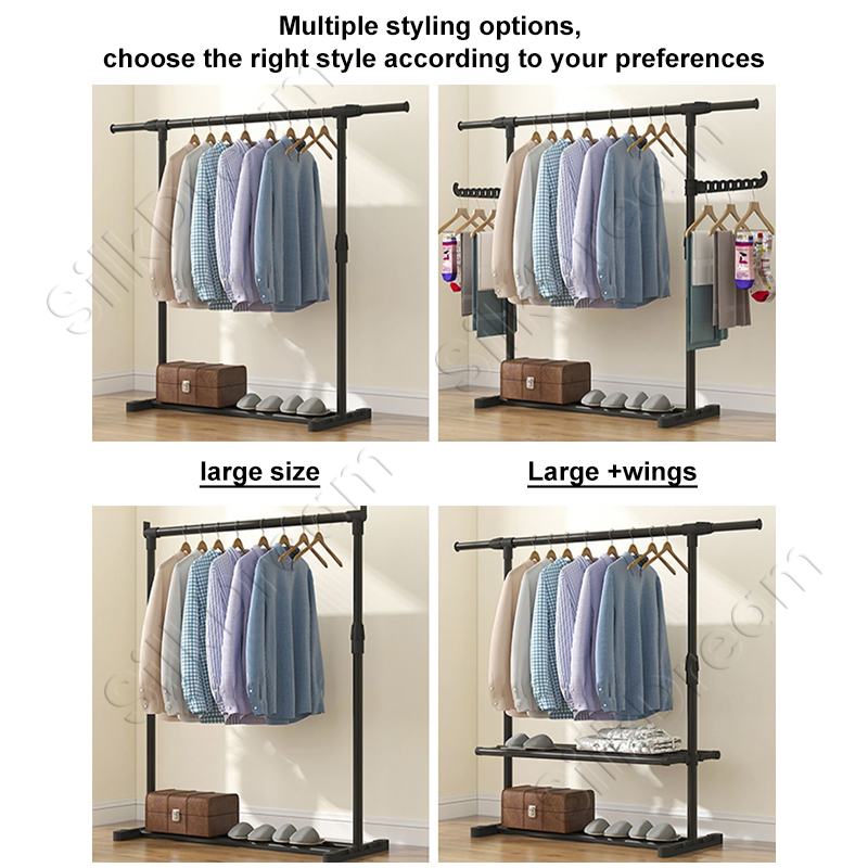 Retract Bedroom Clothes Rack Drying Rack Wardrobe Clothes Organizer ...