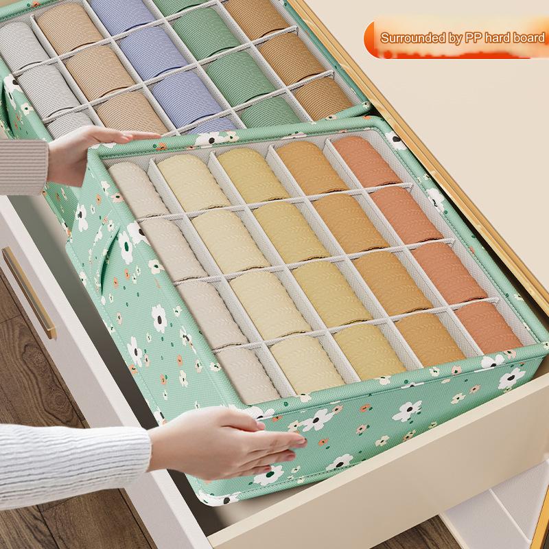 Underwear and socks storage box drawer type finishing box compartment ...