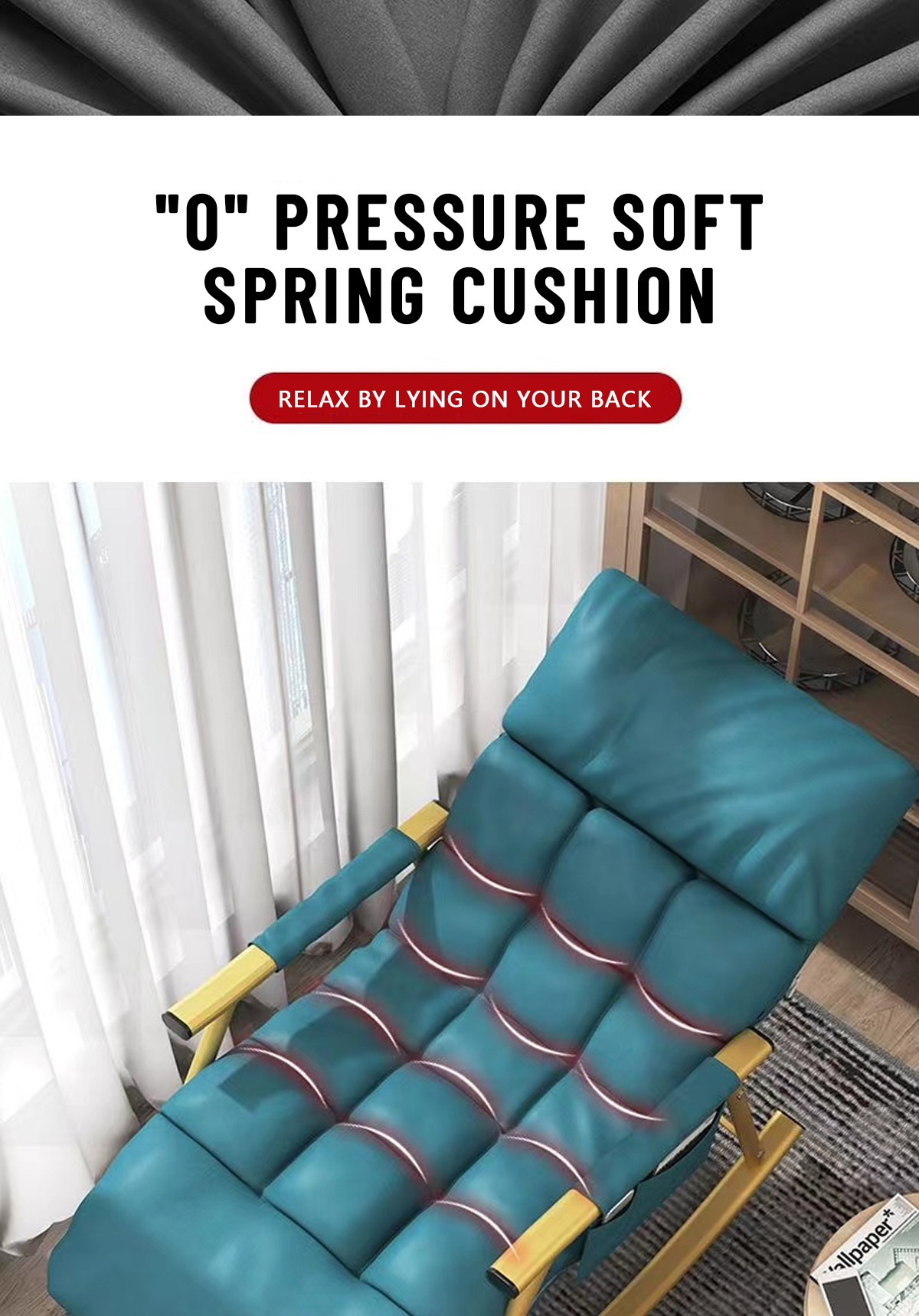 Lazy Rocking Chair Adjustable Rocking Sofa Chair Nordic Leisure Rocking ...