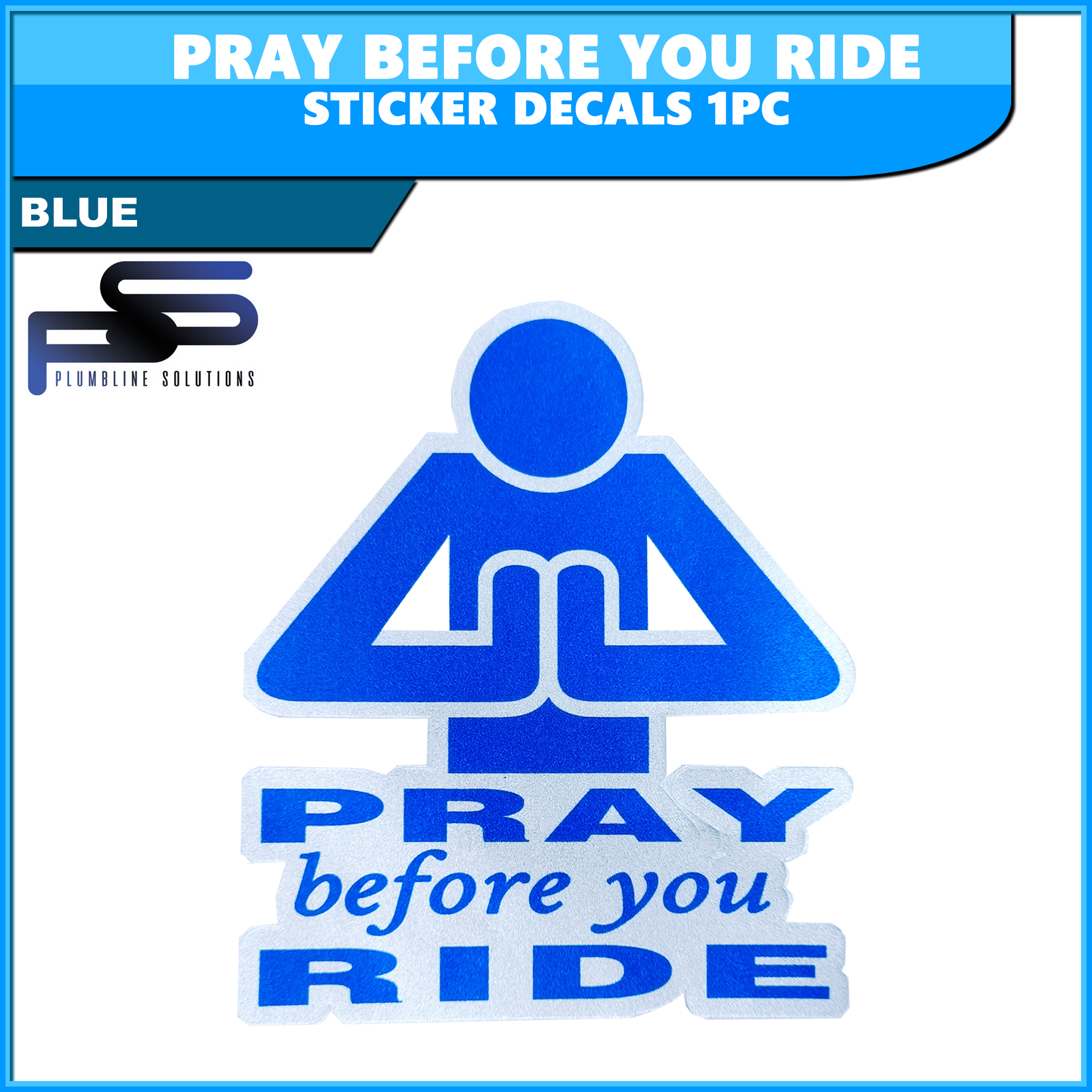 PVC Sticker Pray Before you Ride Reflective Decals for Motorcycle Car ...