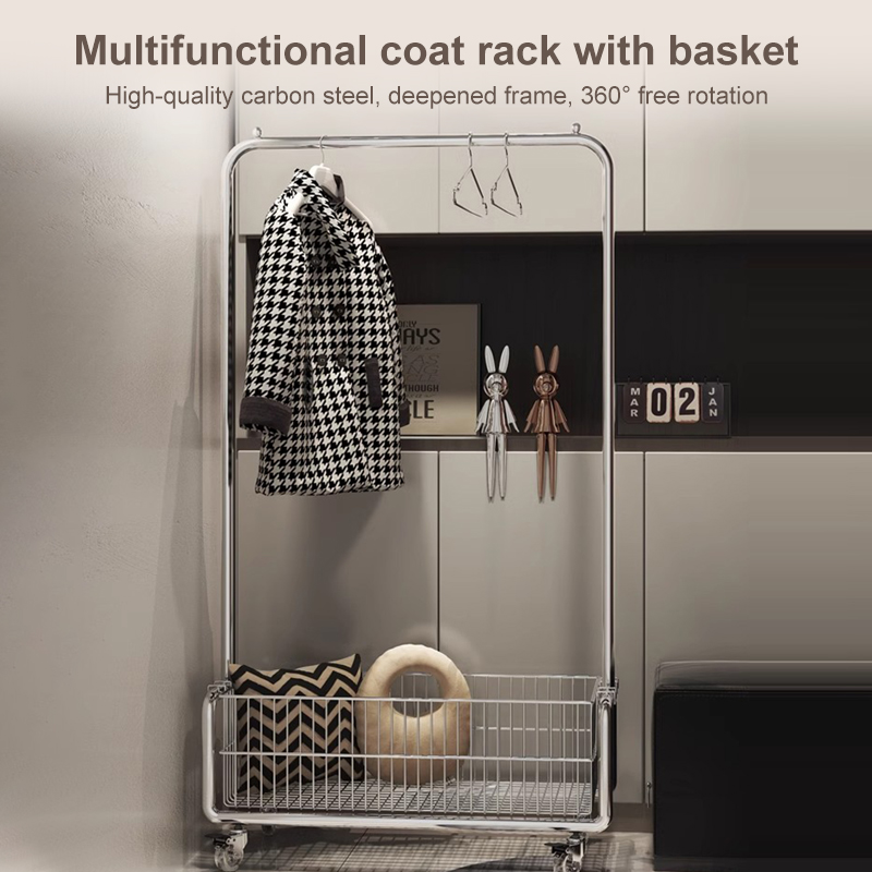 Clothes Rack Clothes Hanger Rack For Clothes Heavy Duty With Basket ...