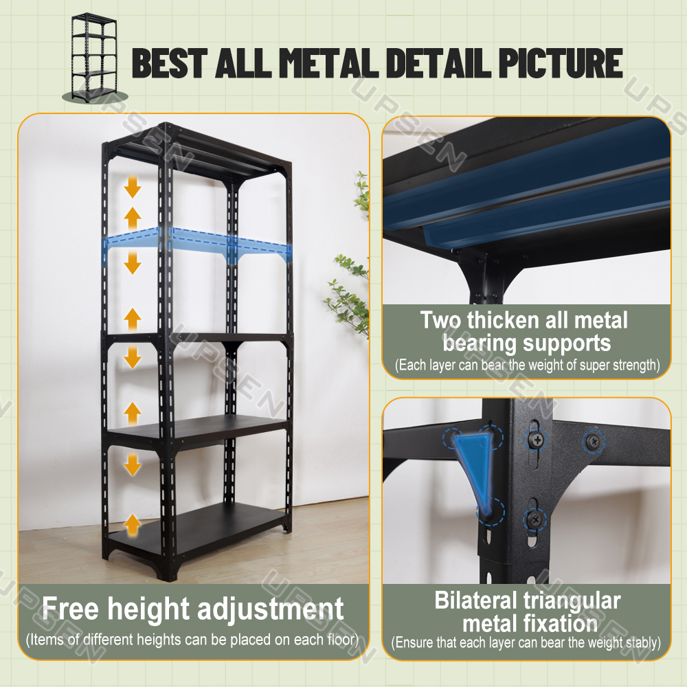 6 Layer Metal Rack UPSEN Steel Rack Shelf Organizer Storage Shelves ...