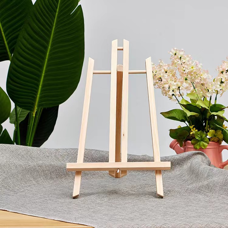 Tabletop Folding Easel Natural Wooden Multi-Functional Display Stand ...