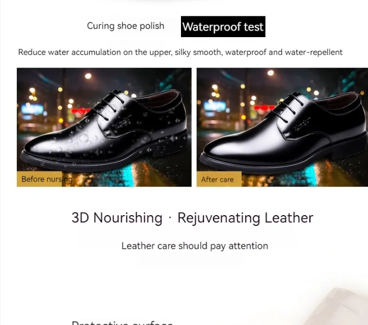 65ML Premium Liquid Shoe Polish Wax Leather Shoe Polish Leather