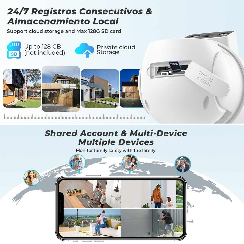 ICSEE XM R6 Dual Lens CCTV Camera 6MP HD Night Vision Wifi PTZ Outdoor ...
