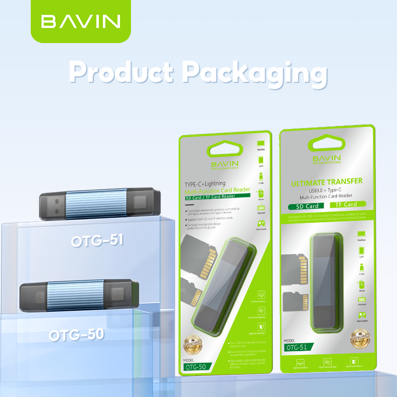 BAVIN O50 / O51 Multifunction Card Reader 2 in 1 OTG Transfer Adapter ...