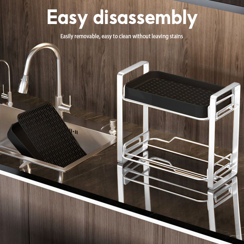 CHIT 1/2 Layers Cup Drying Rack Removable Glass Rack With Drain Tray ...