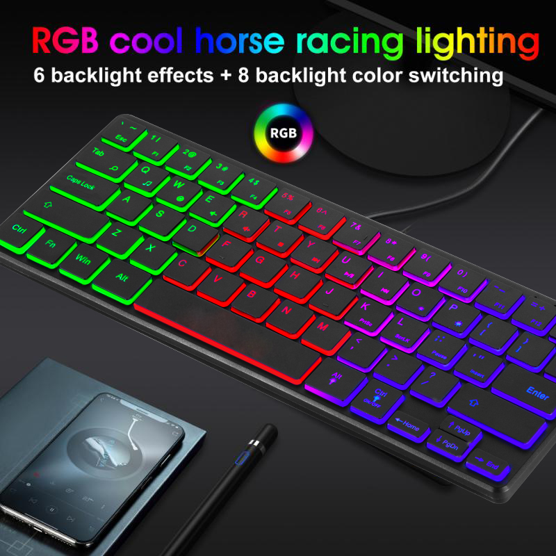 Zeus® Multi Color Keyboard 64 Keys For Gaming Thin Mini Style Office ...