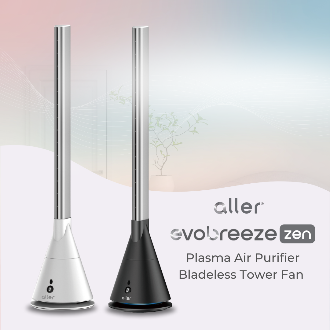 Aller Evobreeze Zen Plasma Air Purifier Bladeless Tower Fan | Shopee ...