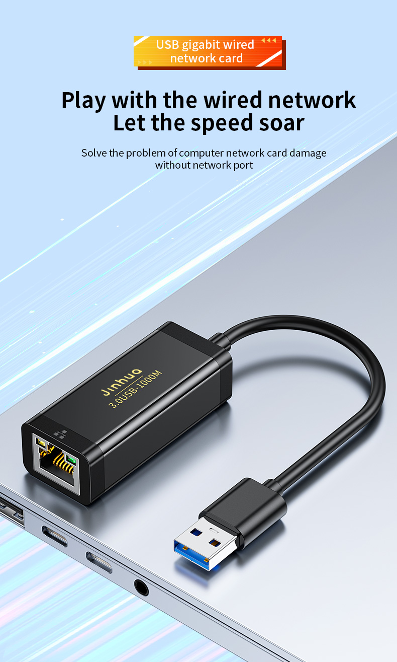 Jinhua 100M/1000M USB 3.0 Ethernet adapter USB to RJ45 Gigabite ...