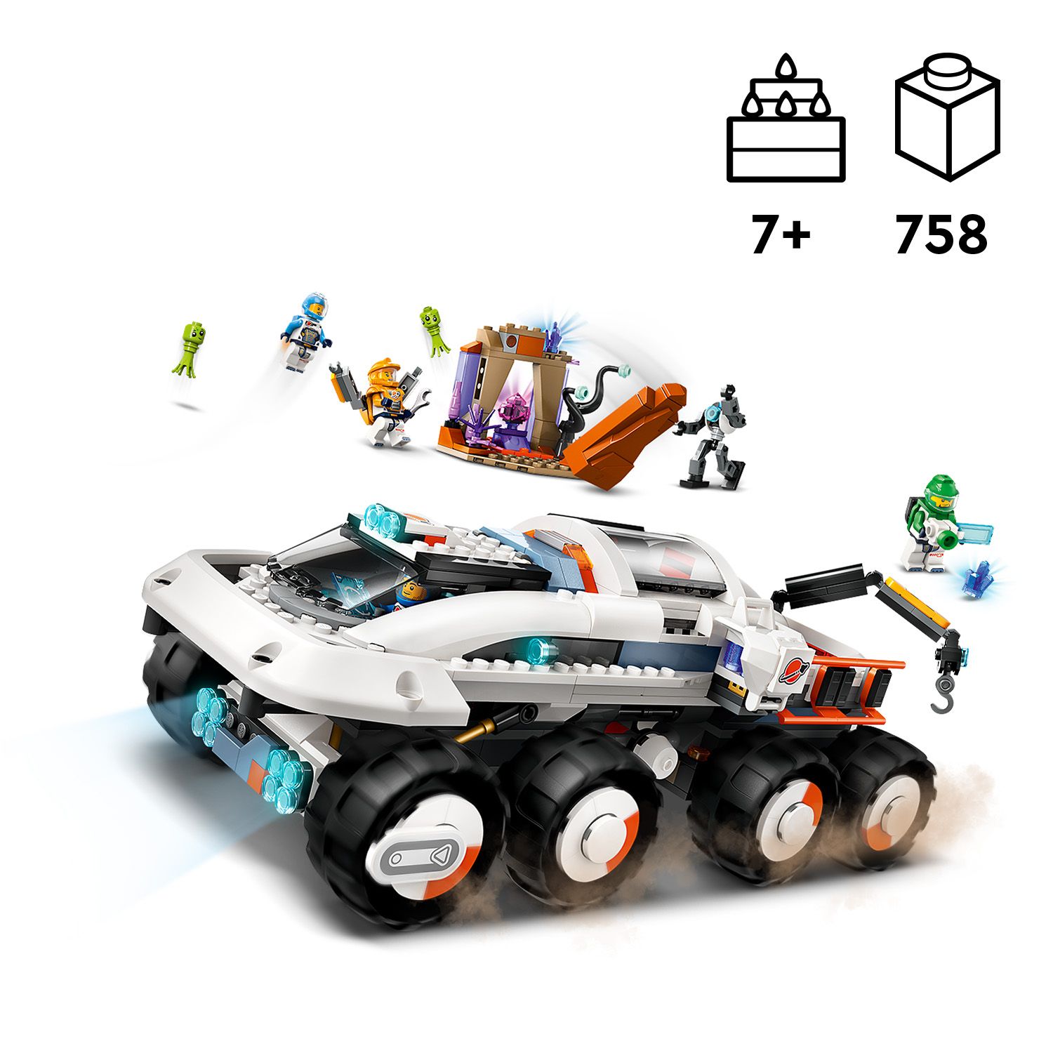 LEGO City 60432 Command Rover and Crane Loader Toy (758 Pieces ...