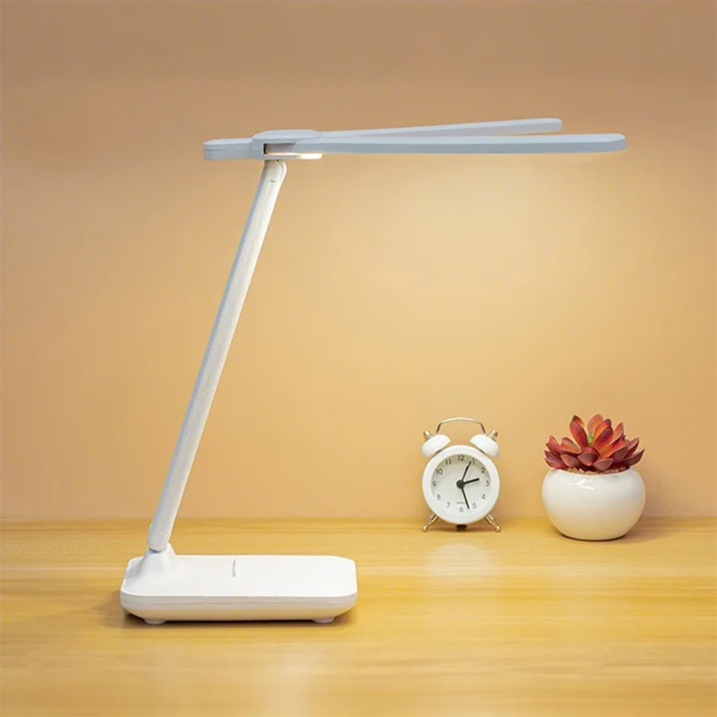 Gold Star Foldable Desk Lamp Dual Head LED Table Lamp Rechargeable