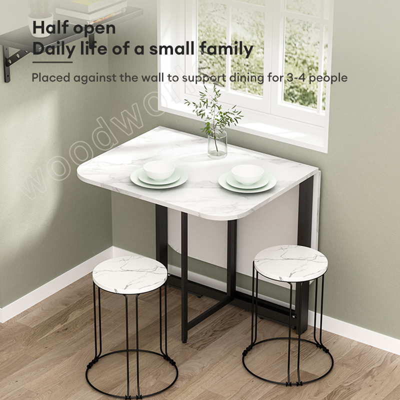 Folding table dining table Outdoor long table white Computer table ...