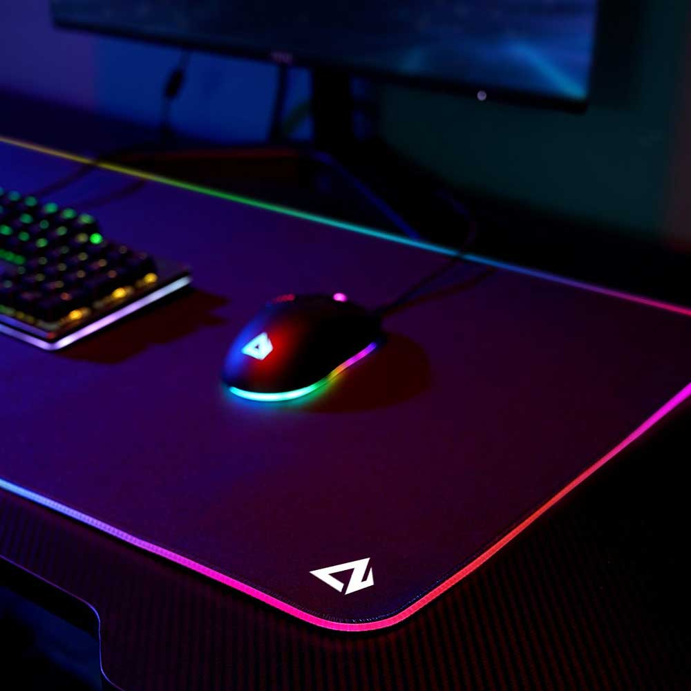 AUKEY KM-P7 RGB Gaming Mouse Pad,Water-Resistant,Lighting Effects ...