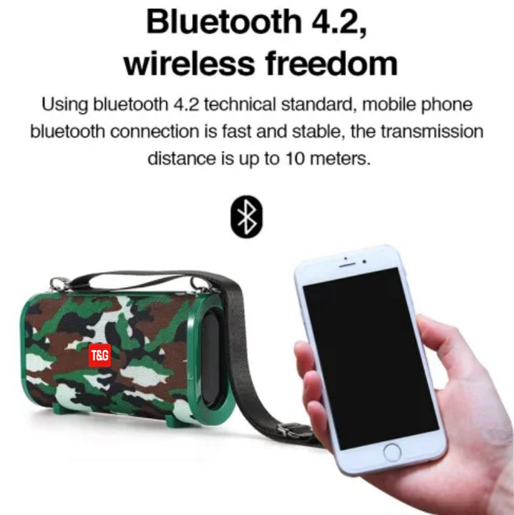T&G TG-123 Portable HiFi Wireless Stereo Bluetooth Speaker with ...