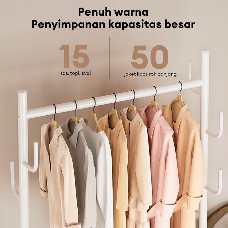 Clothes Rack Sampayan Household Simple Bedroom Coat Rack Floor ...