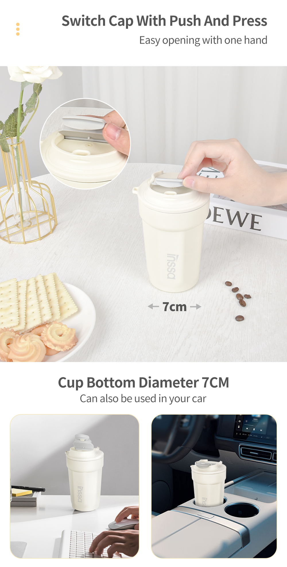Simplus Coffee Mug Tumbler Mug 316 Stainless Steel BWBH001 | Shopee ...