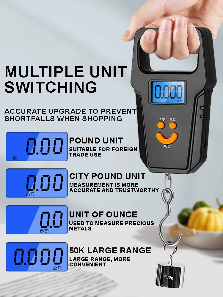 50kg Luggage Scale Weighing Scale Portable Electronic Hanging Digital ...