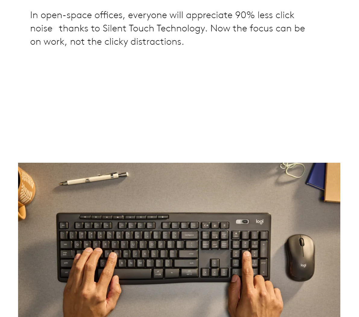 Logitech MK370 Wireless Keyboard & Mouse Combo For Business w/ 112 Keys ...