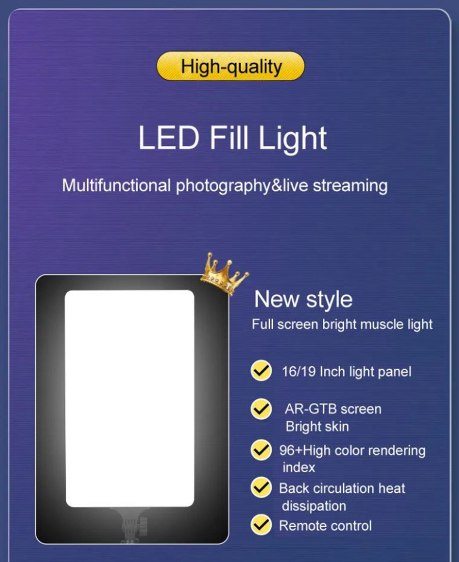 16 Inch Led Video Panel Light Ultra Brightness Video Dimmable ...