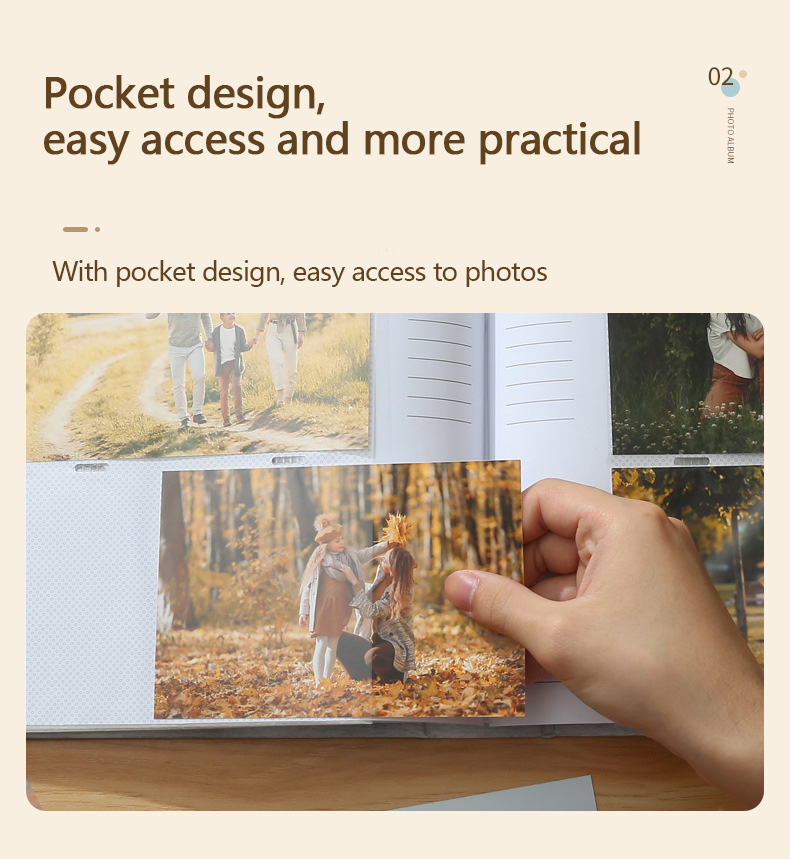 【on hand】200 Pockets 4R Photo Album 6 Inch Interstitial Album Can Write ...