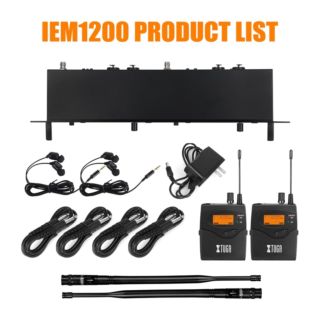 Xvive U4 XTUGA RW2080 Wireless In Ear Monitor System 2 Channel 2/4/6/8 Bodypacks Studio Monitor Speakers
