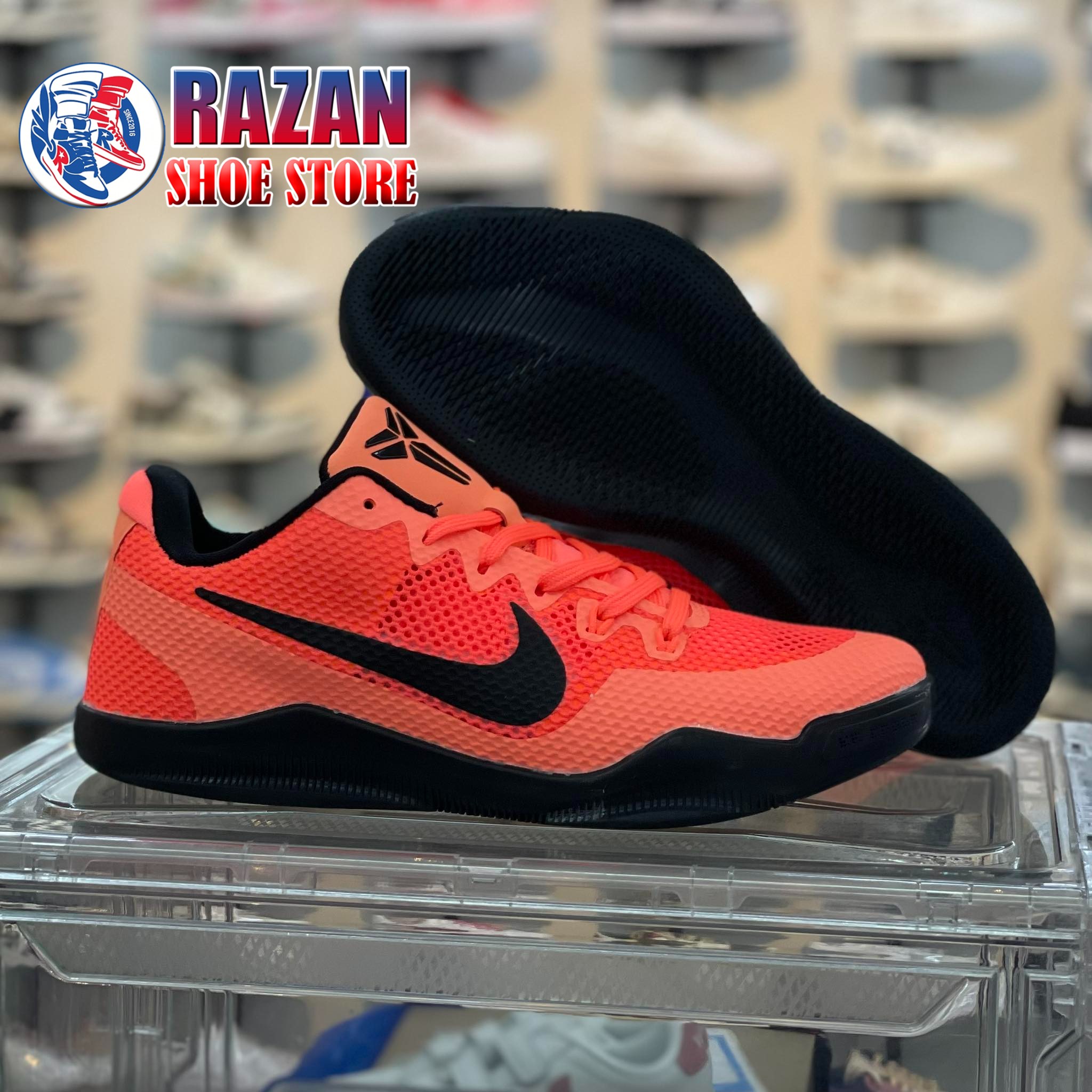Kobe 11 Barcelona Basketball Shoes For men HIGH QUALITY Free Socks