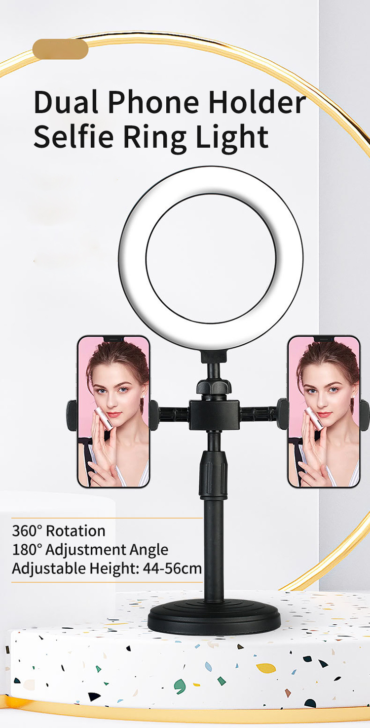 6 Inch Dual-position Ring Light With Stand Portable Used For Live ...