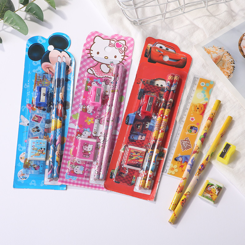【Stationery Set】5 in 1 Kids Gift Children Pencil Set Portable ...